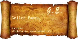 Geller Emese névjegykártya